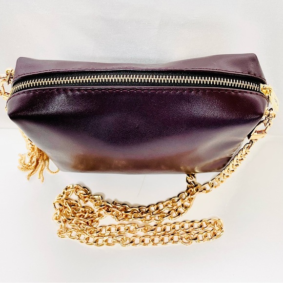NWOT YSL Crossbody Gold Chain Small Bag With Gold Accents & Tassel Charm/Keyring - Picture 8 of 9